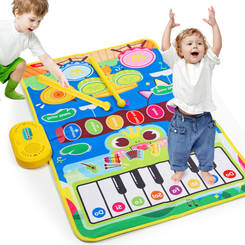 早教兒童鋼琴爵士鼓音樂毯多功能腳踏電子琴架子鼓益智玩具 早教兒童鋼琴爵士鼓音樂毯多功能腳踏電子琴架子鼓益智玩具