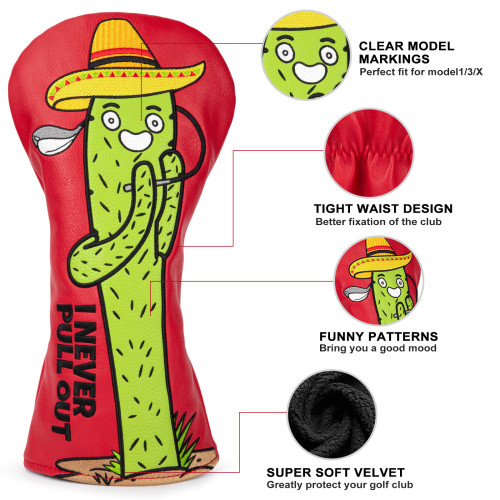 高爾夫球桿套帽套桿頭套一號木髮球木球道木混合木絨套