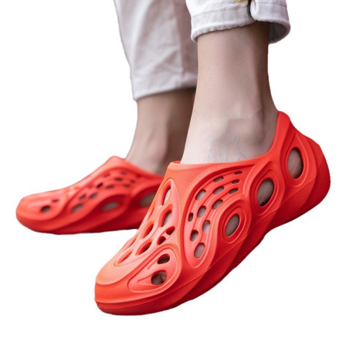 2025爆款侃爺椰子洞洞鞋男夏季ins潮鏤空網紅沙灘個性涼鞋沙灘鞋