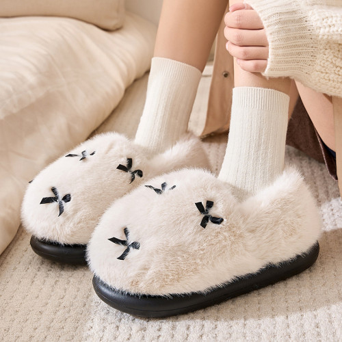 毛絨棉鞋女冬天室內家用厚底毛拖鞋秋冬季居家保暖家居包跟棉拖鞋