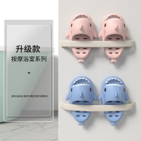 鯊魚按摩底洗澡拖鞋成人情侶防滑浴室漏水潮室內居家搞怪涼拖厚底