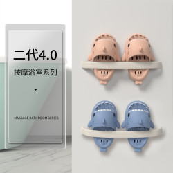 鯊魚按摩底洗澡拖鞋成人情侶防滑浴室漏水拖鞋潮室內居家搞怪涼拖