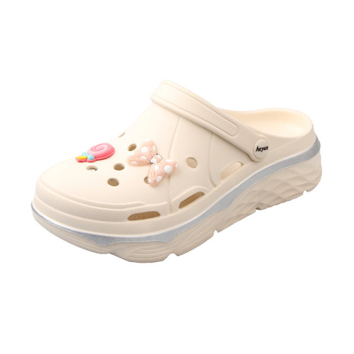 洞洞鞋女學生韓版新款可愛包頭拖鞋夏外穿家用護士少女心涼拖鞋女 洞洞鞋女學生韓版新款可愛包頭拖鞋夏外穿家用護士少女心涼拖鞋女