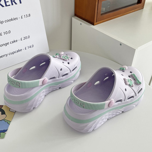 松糕洞洞鞋厚底涼鞋2025夏季韓版拖鞋外穿防滑沙灘包頭半拖潮 松糕洞洞鞋厚底涼鞋2025夏季韓版拖鞋外穿防滑沙灘包頭半拖潮