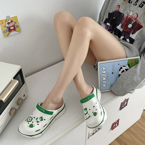 松糕洞洞鞋厚底涼鞋2025夏季韓版拖鞋外穿防滑沙灘包頭半拖潮 松糕洞洞鞋厚底涼鞋2025夏季韓版拖鞋外穿防滑沙灘包頭半拖潮