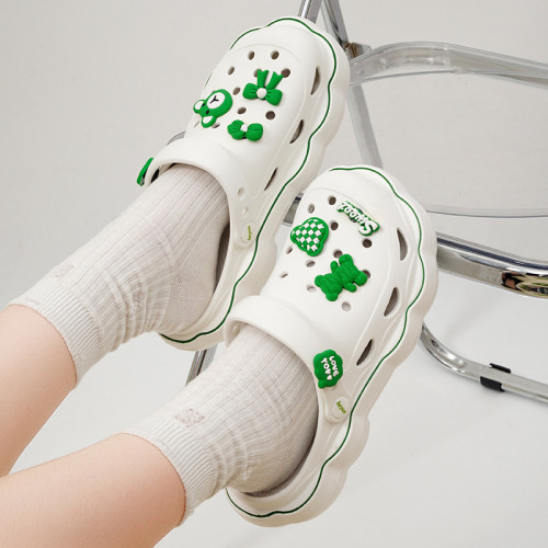 新款女式洞洞鞋2025夏季厚底韓版時尚外穿休閒沙灘鞋 新款女式洞洞鞋2025夏季厚底韓版時尚外穿休閒沙灘鞋