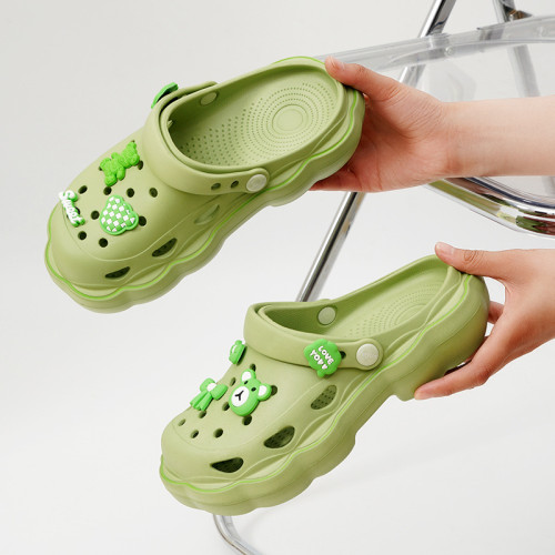 新款女式洞洞鞋2025夏季厚底韓版時尚外穿休閒沙灘鞋 新款女式洞洞鞋2025夏季厚底韓版時尚外穿休閒沙灘鞋