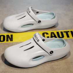 踩屎感拖鞋男夏外穿軟底包頭洞洞鞋兩用運動休閒沙灘鞋涼拖情侶款