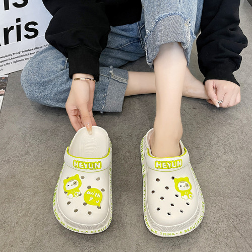 拖鞋女外穿夏季韓版可愛ins仙女風護士包頭半拖鞋厚底沙灘洞洞鞋 拖鞋女外穿夏季韓版可愛ins仙女風護士包頭半拖鞋厚底沙灘洞洞鞋