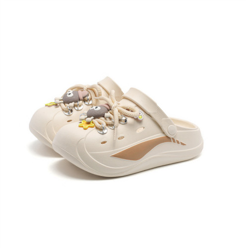 厚底洞洞鞋女外穿不臭腳diy防滑包頭拖EVA耐磨可愛透氣沙灘涼拖鞋 厚底洞洞鞋女外穿不臭腳diy防滑包頭拖EVA耐磨可愛透氣沙灘涼拖鞋