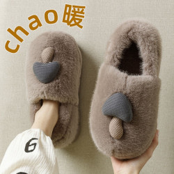 包跟棉拖鞋男士2024新款情侶室內居家軟底加絨加厚保暖棉拖鞋冬天