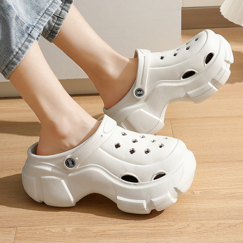 洞洞鞋女款厚底外穿室外家居防滑耐磨新款夏季踩屎感蹭高拖鞋