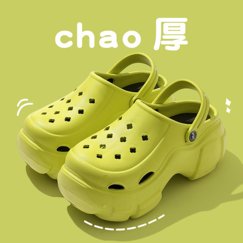 洞洞鞋女款厚底外穿室外家居防滑耐磨新款夏季踩屎感蹭高拖鞋
