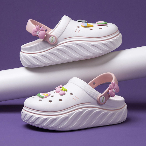 踩屎感包頭拖鞋女夏季2025網紅厚底洞洞鞋防滑松糕跟沙灘黑色涼鞋 踩屎感包頭拖鞋女夏季2025網紅厚底洞洞鞋防滑松糕跟沙灘黑色涼鞋