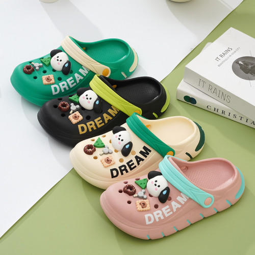 情侶洞洞鞋小奶狗外新款防滑ins潮厚底護士沙灘包頭涼拖鞋女士夏