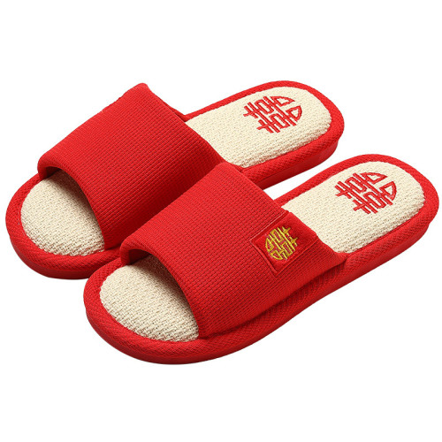 結婚拖鞋新婚情侶新娘陪嫁喜慶喜字用品紅色一對婚慶夏季室內涼拖 結婚拖鞋新婚情侶新娘陪嫁喜慶喜字用品紅色一對婚慶夏季室內涼拖