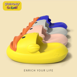 兒童拖鞋男寶室內防滑厚底涼鞋軟底卡通鴨子女孩寶寶涼拖外穿小童