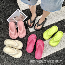 EVA人字拖女夏季新款ins潮仙女風防滑厚底夾腳沙灘鞋人字拖女