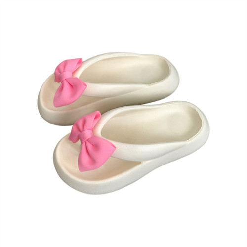 EVA厚底人字拖可愛蝴蝶結少女增高室內外夏季沙灘夾腳拖鞋夏 EVA厚底人字拖可愛蝴蝶結少女增高室內外夏季沙灘夾腳拖鞋夏