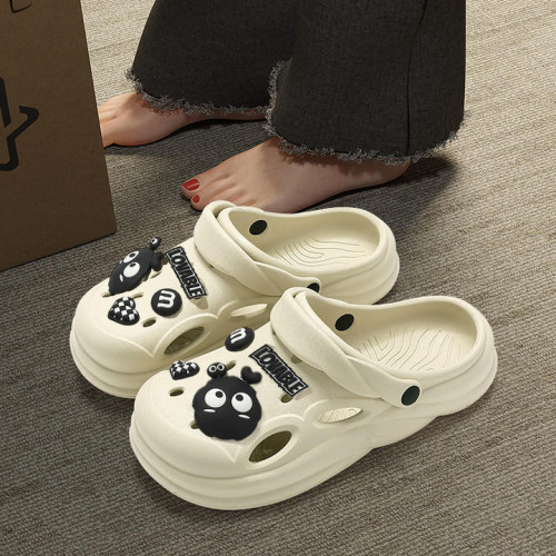 踩屎感洞洞鞋女款夏季外穿2023新款厚底沙灘防滑可愛包頭拖鞋男士 踩屎感洞洞鞋女款夏季外穿2023新款厚底沙灘防滑可愛包頭拖鞋男士