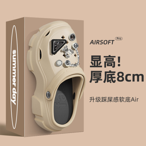 踩屎感洞洞鞋女款夏季外穿2023新款厚底沙灘防滑可愛包頭拖鞋男士 踩屎感洞洞鞋女款夏季外穿2023新款厚底沙灘防滑可愛包頭拖鞋男士