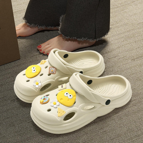 踩屎感洞洞鞋女款夏季外穿2023新款厚底沙灘防滑可愛包頭拖鞋男士 踩屎感洞洞鞋女款夏季外穿2023新款厚底沙灘防滑可愛包頭拖鞋男士