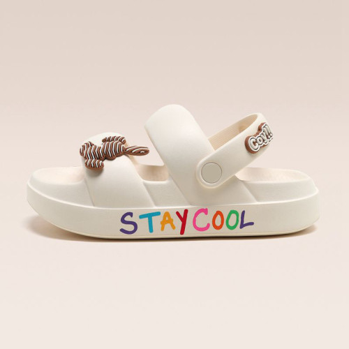 涼鞋女2025年夏季外穿平底時尚簡約軟底輕便防滑踩屎感透氣沙灘鞋