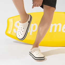 男士涼鞋2025夏季新款包頭鏤空沙灘洞洞鞋透氣大碼戶外鞋兩用涼拖