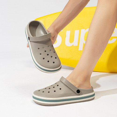 男士涼鞋2025夏季新款包頭鏤空沙灘洞洞鞋透氣大碼戶外鞋兩用涼拖