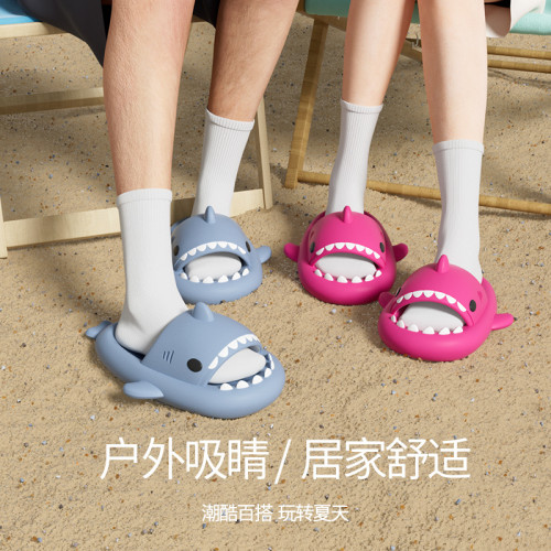二代4.0厚底鯊魚拖鞋夏季男女同款拖鞋爆款網紅外穿涼拖
