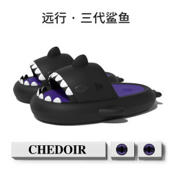 官方正版厚底抗菌三代鯊魚拖鞋夏季情侶家居休閒外穿ins防滑涼拖