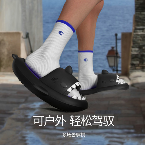 官方正版厚底抗菌三代鯊魚拖鞋夏季情侶家居休閒外穿ins防滑涼拖