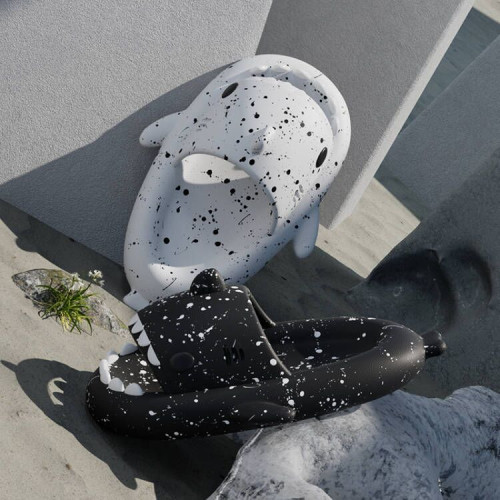 爆款鯊漠拖鞋男士夏季外穿防滑EVA踩屎感厚底居家浴室涼拖鞋 爆款鯊漠拖鞋男士夏季外穿防滑EVA踩屎感厚底居家浴室涼拖鞋