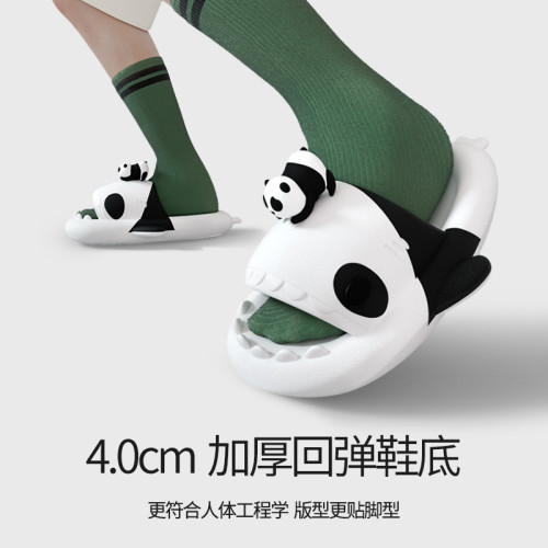 大貓鯊ins鯊魚拖鞋情侶男女夏季居家卡通insEVA涼拖