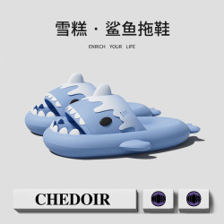 雪糕鯊魚拖鞋女夏季爆款可愛少女室內家居防滑情侶男外穿涼拖