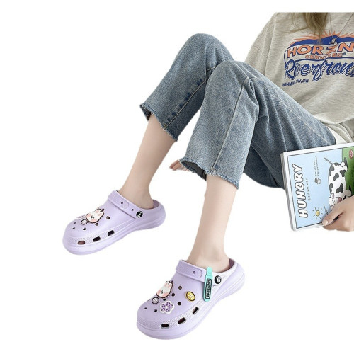 洞洞鞋女夏新款外穿厚底包頭拖舒適增高防滑網紅護士踩屎感沙灘鞋 洞洞鞋女夏新款外穿厚底包頭拖舒適增高防滑網紅護士踩屎感沙灘鞋