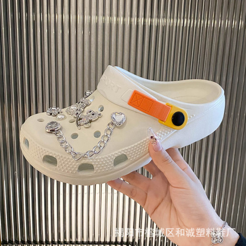 可愛包頭拖鞋女外穿夏季新款防滑踩屎感EVA時尚個性卡通涼拖鞋女 可愛包頭拖鞋女外穿夏季新款防滑踩屎感EVA時尚個性卡通涼拖鞋女