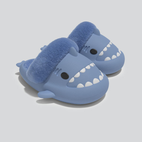 可拆卸鯊魚棉拖鞋男冬季2022新款防水厚絨保暖家用情侶毛毛拖鞋女 可拆卸鯊魚棉拖鞋男冬季2022新款防水厚絨保暖家用情侶毛毛拖鞋女