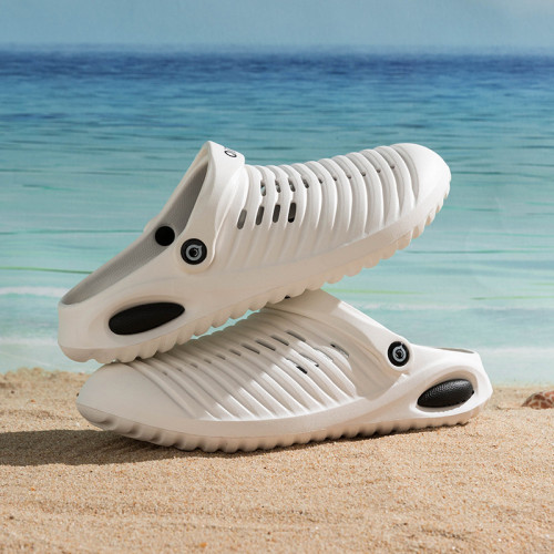 2025夏季新款男潮流室外穿防滑軟底防臭包頭洞洞涼拖男士沙灘涼鞋