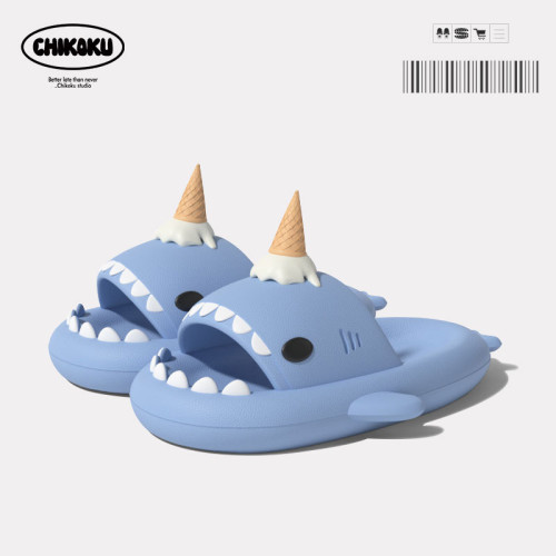 全球專利爆款鯊魚拖鞋夏季男女同款特殊款網紅EVA涼拖鞋