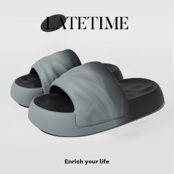 漸變幾何拖鞋男款夏季厚底踩屎感戶外穿潮流室內軟底防滑新款男士