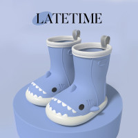 鯊魚兒童雨鞋女款男孩雨靴寶寶水鞋軟底防滑男童女童幼兒防水膠鞋