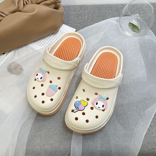 eva洞洞鞋女夏可愛外穿少女心潮防滑護士上班包沙灘頭涼拖鞋 eva洞洞鞋女夏可愛外穿少女心潮防滑護士上班包沙灘頭涼拖鞋