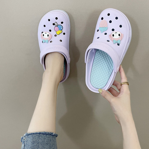 eva洞洞鞋女夏可愛外穿少女心潮防滑護士上班包沙灘頭涼拖鞋 eva洞洞鞋女夏可愛外穿少女心潮防滑護士上班包沙灘頭涼拖鞋