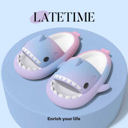 爆款彩虹漸變兒童鯊魚涼拖鞋可愛卡通男女童室內防滑寶寶涼拖 爆款彩虹漸變兒童鯊魚涼拖鞋可愛卡通男女童室內防滑寶寶涼拖