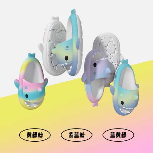 爆款彩虹漸變兒童鯊魚涼拖鞋可愛卡通男女童室內防滑寶寶涼拖 爆款彩虹漸變兒童鯊魚涼拖鞋可愛卡通男女童室內防滑寶寶涼拖