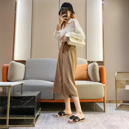 蝴蝶結拖鞋女夏外穿2023新款時尚家居平底防滑仙女風一字涼拖軟底