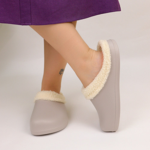 2025新款冬季女棉拖鞋情侶居家保暖加絨防滑毛拖鞋防水月子拖鞋