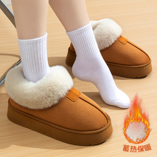 厚底棉拖鞋女款冬季2024新款加絨保暖防滑毛毛全包跟外穿雪地靴女 厚底棉拖鞋女款冬季2024新款加絨保暖防滑毛毛全包跟外穿雪地靴女