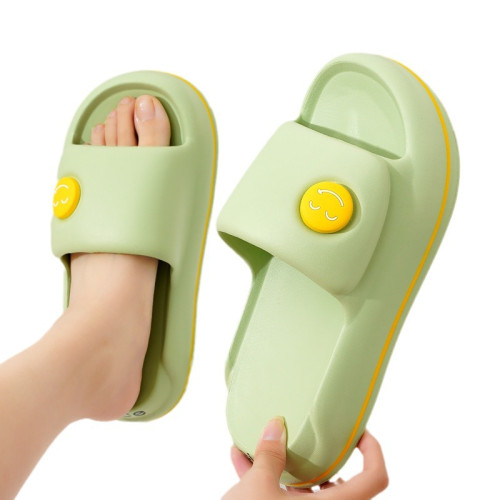 新款eva笑臉一字拖鞋女厚底時尚百搭外穿軟底輕t涼拖鞋家居拖